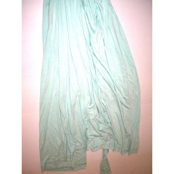NWT $180 New Natori Light Green Robe Womens M Long Soft Solid Silky Pockets Pale - Picture 12 of 12